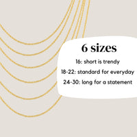KISPER 18K Gold 925 Sterling Silver 1.6mm Cable Chain Necklace w/ Lobster Clasp