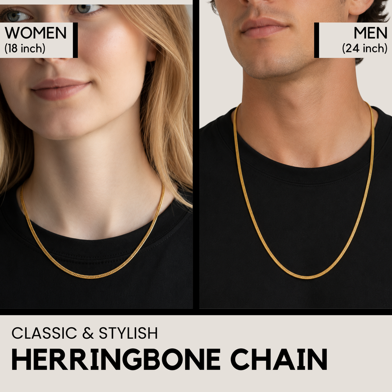 KISPER Gold Snake Chain Necklace for Men Women 5mm Plated Stainless Steel