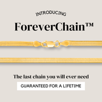 KISPER Gold Herringbone Necklace for Women 3mm Plated 925 Sterling Silver
