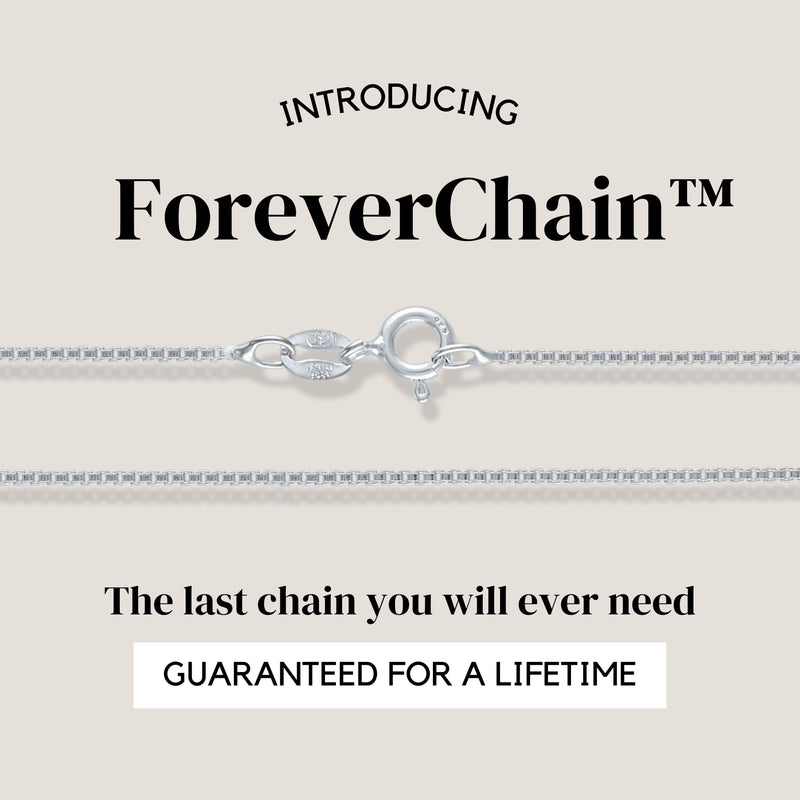 KISPER 925 Sterling Silver 1mm Italian Box Chain Necklace w/ Spring Ring Clasp