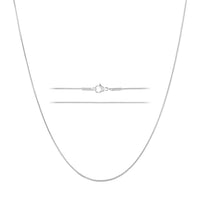 KISPER 1mm Stainless Steel Silver Snake Chain Necklace with Lobster Clasp