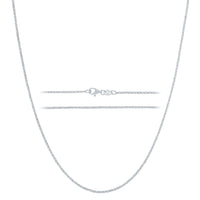 KISPER 925 Sterling Silver Thin 1.6mm Cable Link Chain Necklace w/ Lobster Clasp