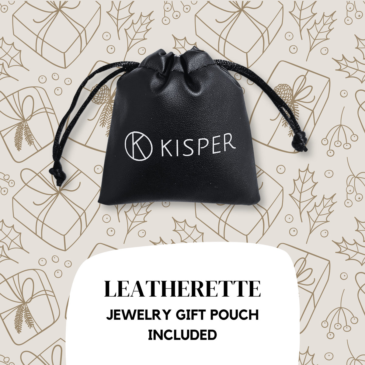 KISPER Gold Herringbone Necklace for Women 3mm Plated 925 Sterling Silver