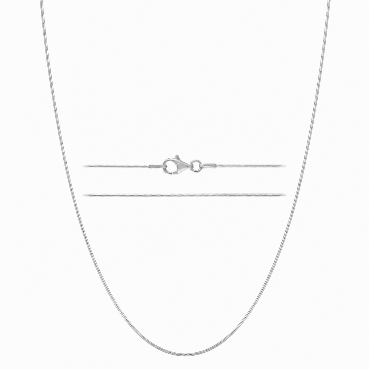 KISPER 925 Sterling Silver Snake Chain Necklace for Women and Men Thin