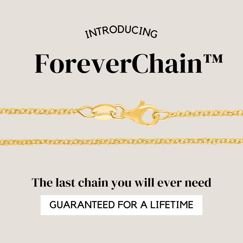KISPER 18K Gold 925 Sterling Silver 1.6mm Cable Chain Necklace w/ Lobster Clasp