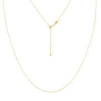 KISPER Adjustable Gold Chain Necklace for Women 1mm Cable Snake Box Slider