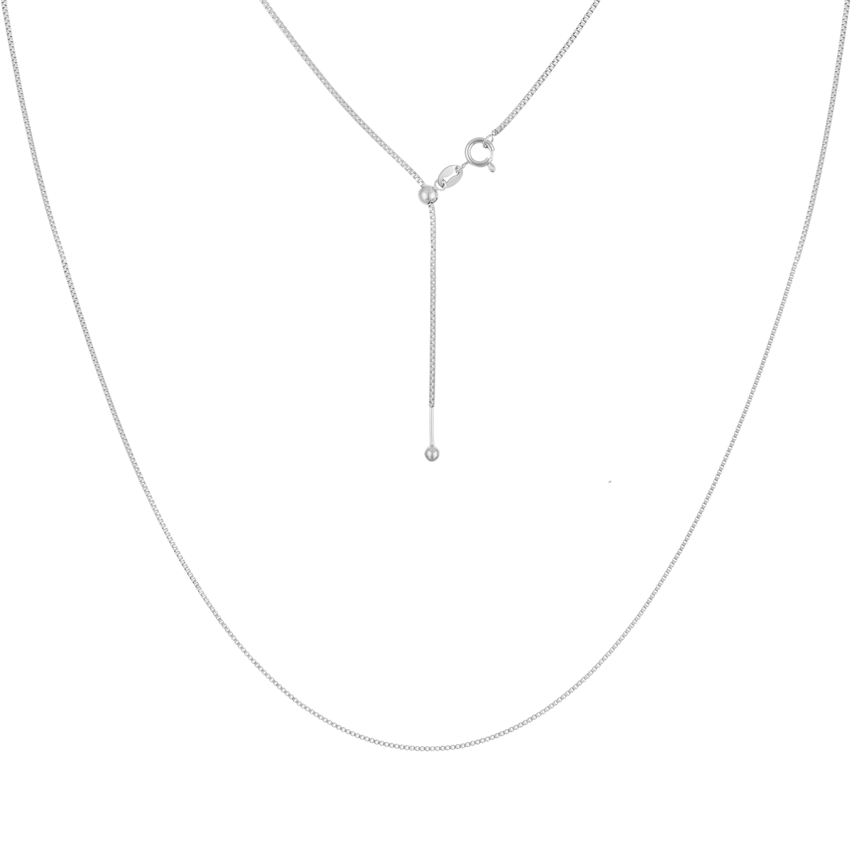 KISPER Adjustable Gold Chain Necklace for Women 1mm Cable Snake Box Slider