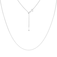 KISPER Adjustable Gold Chain Necklace for Women 1mm Cable Snake Box Slider