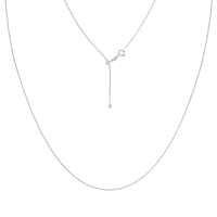 KISPER Adjustable Gold Chain Necklace for Women 1mm Cable Snake Box Slider