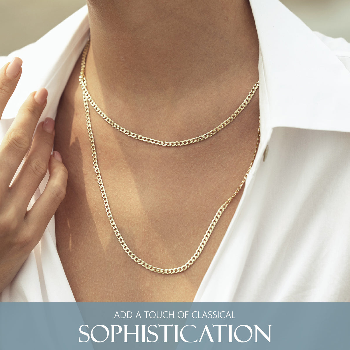 KISPER 18k Gold over 925 Sterling Silver Italian Cuban Link Chain Necklace w/ Lobster Clasp